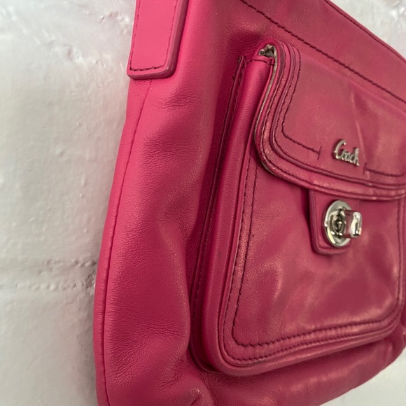 COACH Mini Hot Pink Leather Crossbody - Picture 4 of 8